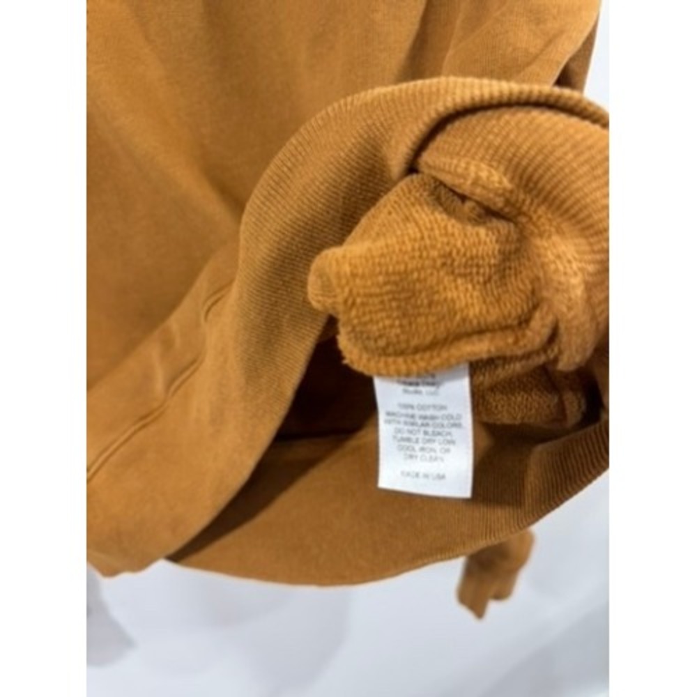 Nili Lotan Women Bentley Quarter Zip Cotton Sweatshirt Yellow XS - Picture 3 of 7